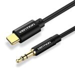 Vention Type-C to 3.5mm Male Spring Audio Cable 1.5M Black Metal Type