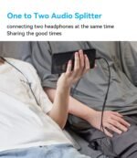 Vention Type-C  to Dual 3.5mm Female Audio Cable 0.3M Black Metal Type - Image 4