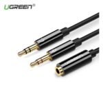 UGREEN DUAL 3.5MM MALE TO 3.5MM FEMALE AUDIO CABLE